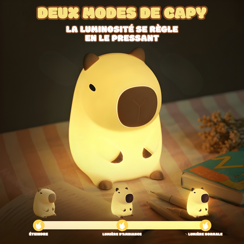 Veilleuse spongieuse Capybara - Lilubu - Cadeau parfait 🎁