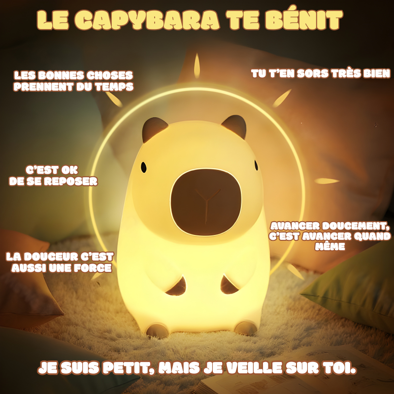 Veilleuse spongieuse Capybara - Lilubu - Cadeau parfait 🎁