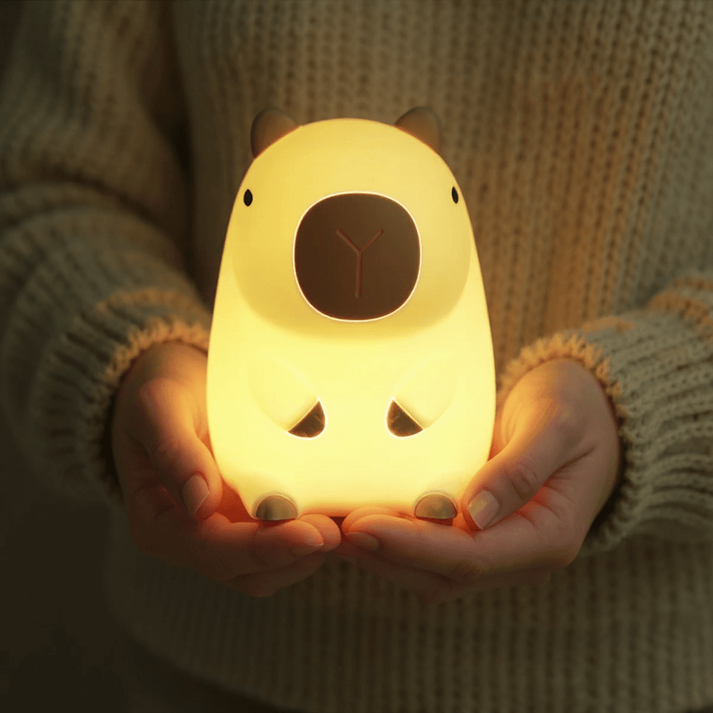 Veilleuse spongieuse Capybara - Lilubu - Cadeau parfait 🎁